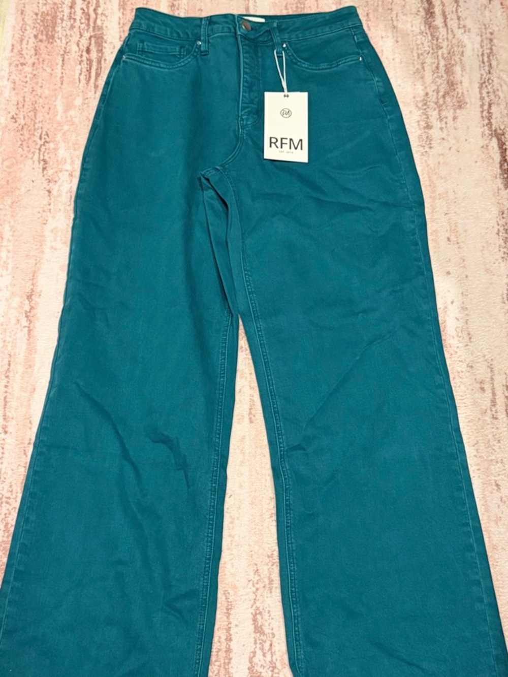 RFM Teal Wide-Leg Jeans